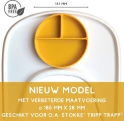Kids Cultures | Baby Bord Met Zuignap Incl. Lepel | Kinderbord | Baby Bord | Kinderservies | Geel -Happy Horse Winkel 1200x1169 5