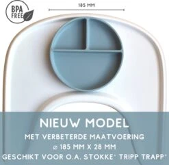 Kids Cultures | Baby Bord Met Zuignap Incl. Lepel | Kinderbord | Baby Bord | Kinderservies | Blauw -Happy Horse Winkel 1200x1169 8