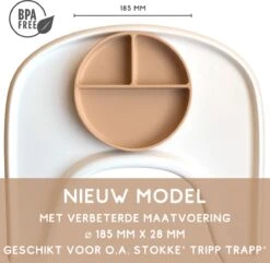 Kids Cultures | Baby Bord Met Zuignap Incl. Lepel | Kinderbord | Baby Bord | Kinderservies | Beige -Happy Horse Winkel 1200x1169 9