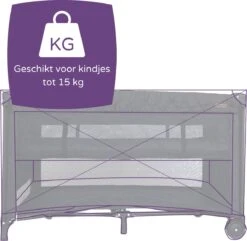 Prénatal Luxe Campingbedje Met Bodemverhoger - Inklapbaar Baby Campingbed - Reisbedje Met Wieltjes - Inclusief Bodemmatras - 120 X 60 Cm - Zwart -Happy Horse Winkel 1200x1171 6