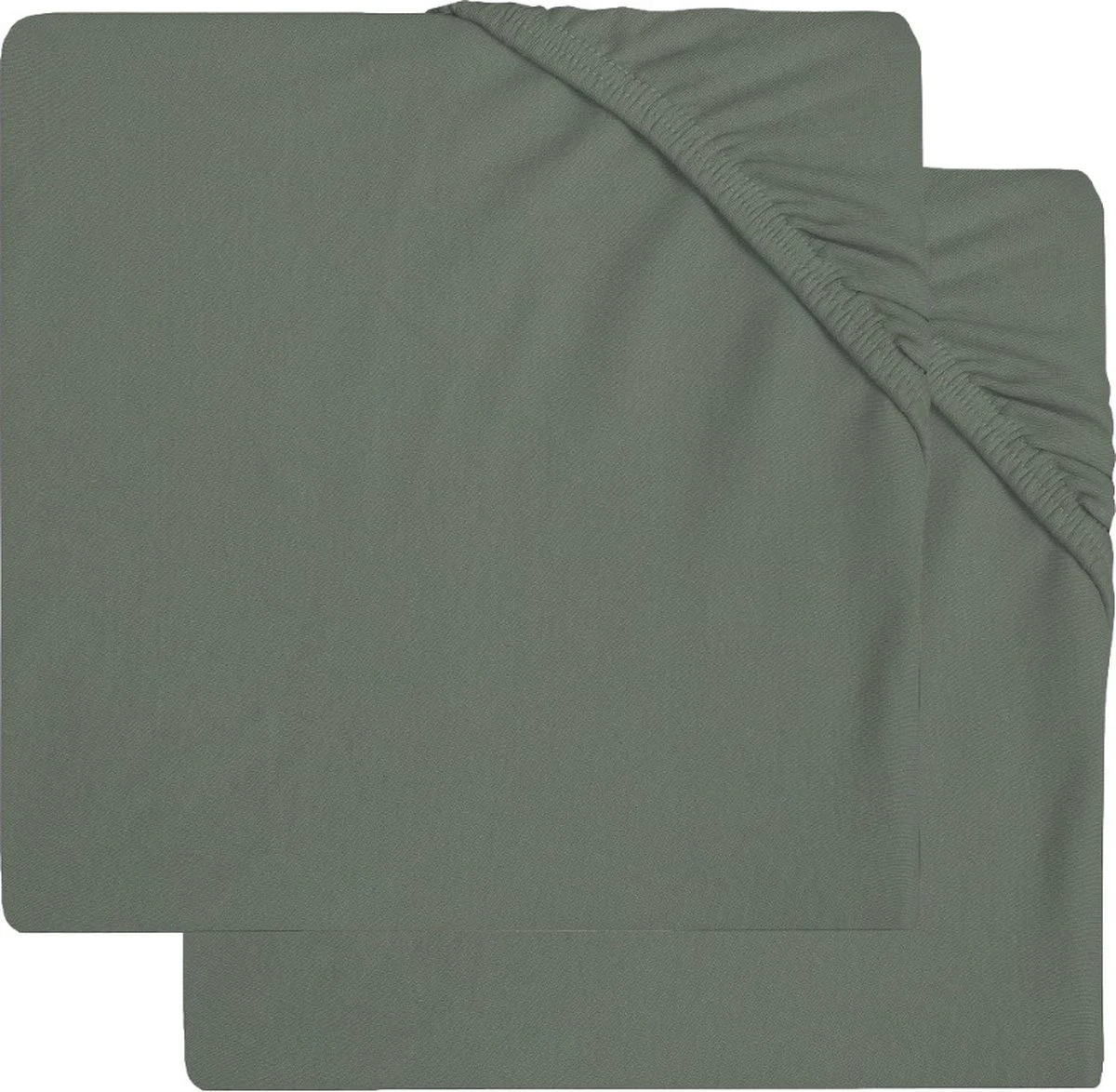 Jollein Baby Hoeslaken Boxmatras Jersey 75x95cm - Ash Green - 2 Stuks 3 Jollein Baby Hoeslaken Boxmatras Jersey 75x95cm - Ash Green - 2 Stuks