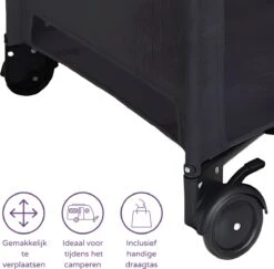 Prénatal Luxe Campingbedje Met Bodemverhoger - Inklapbaar Baby Campingbed - Reisbedje Met Wieltjes - Inclusief Bodemmatras - 120 X 60 Cm - Zwart -Happy Horse Winkel 1200x1181 5