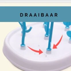 Merkloos Babyfles Droogrek - Flessen Droogrek - Afdruiprek Met Lekbak - Afwasrek - Baby Flesjes Droogrek - Flessenrek - Kraamcadeau - Baby Cadeau - Blauw -Happy Horse Winkel 1200x1186 1