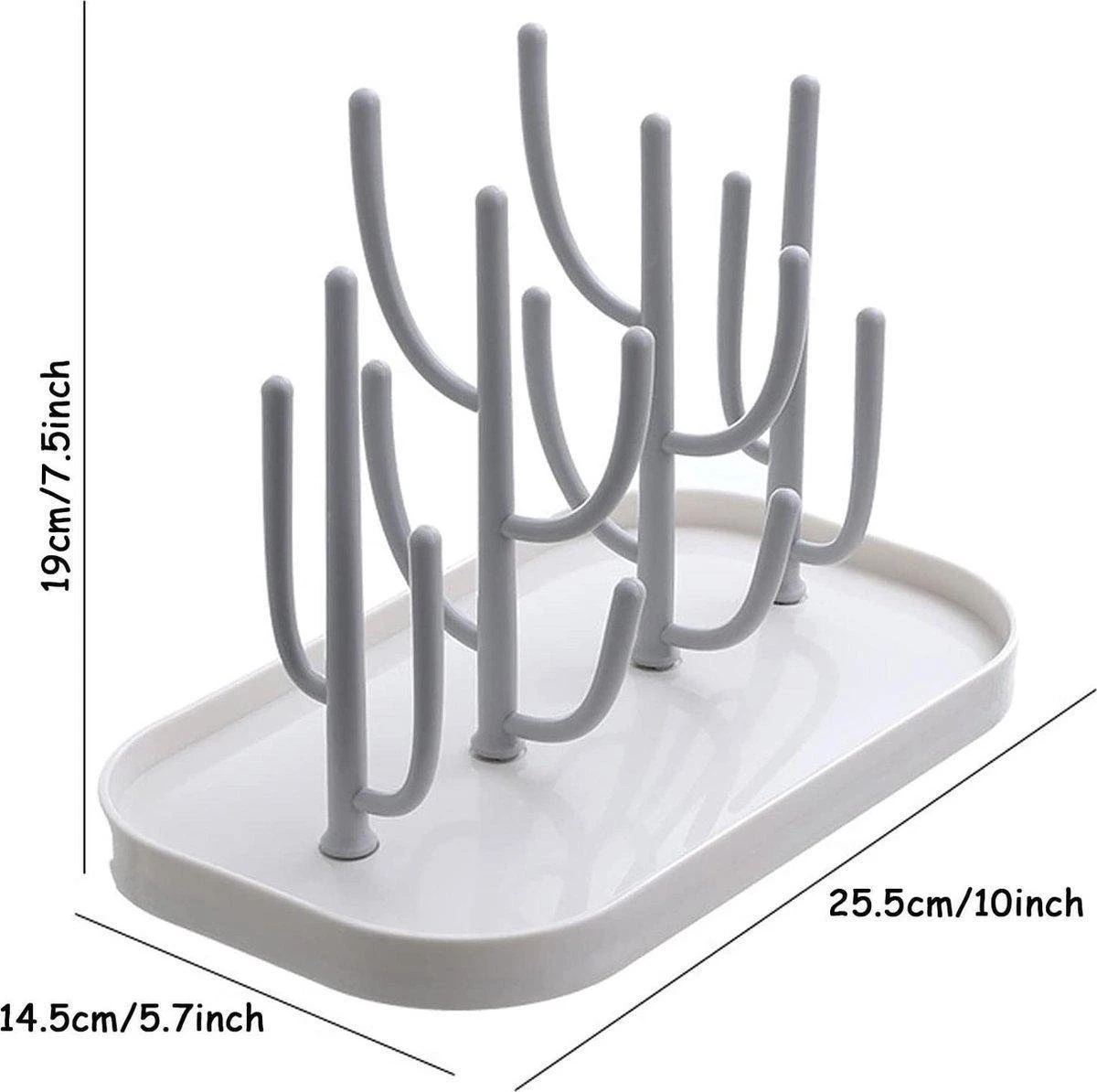 Ever Home Flessen Droogrek - Baby Flessenrek - Afdruiprek Baby - Droogrek - Drying Rack - Wit 9 Ever Home Flessen Droogrek - Baby Flessenrek - Afdruiprek Baby - Droogrek - Drying Rack - Wit - Afbeelding 7