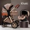 Merkloos Luxe Multi-functionele 3 In 1 Kinderwagen - Kwalitatieve Buggy - Opklapbare Wandelwagen - Khaki -Happy Horse Winkel 1200x1198 22