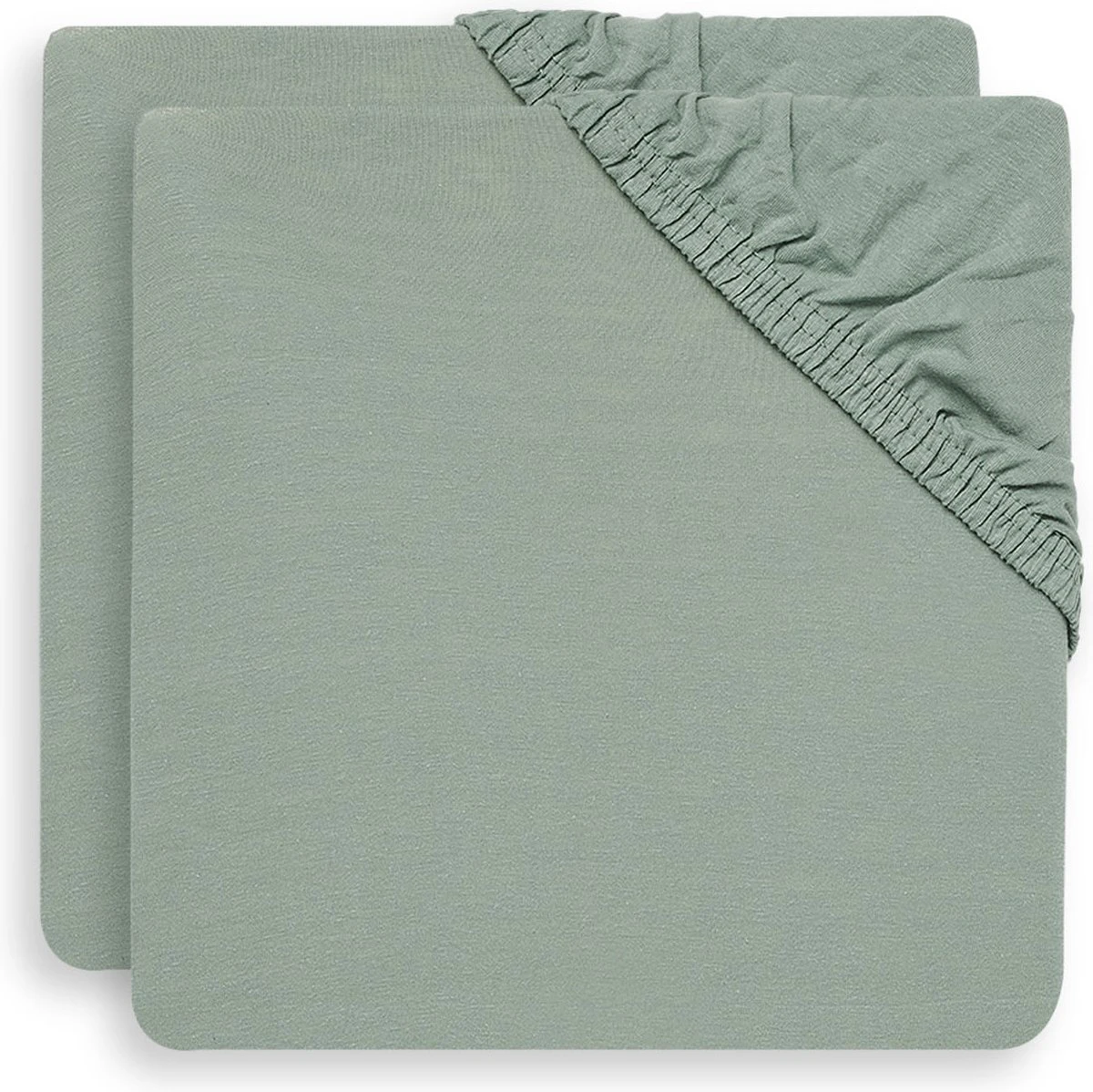 Jollein Baby Hoeslaken Boxmatras Jersey 75x95cm - Ash Green - 2 Stuks 4 Jollein Baby Hoeslaken Boxmatras Jersey 75x95cm - Ash Green - 2 Stuks - Afbeelding 2