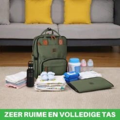 Brisby Slijtvaste Luiertas – Verzorgingstas – Met Buggymontage - Groen -Happy Horse Winkel 1200x1200 1001