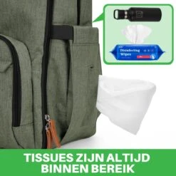 Brisby Slijtvaste Luiertas – Verzorgingstas – Met Buggymontage - Groen -Happy Horse Winkel 1200x1200 1004