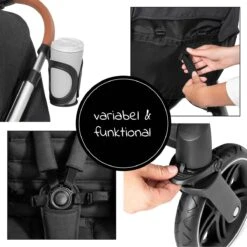 Hauck UpTown Buggy - Met één Hand Opvouwbaar - Zwart -Happy Horse Winkel 1200x1200 1013