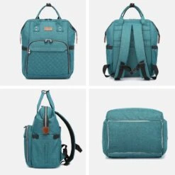 Miss Lulu Luiertas Rugzak - Inclusief Buggy En Kinderwagen Haken - Groen (E6705 GN) -Happy Horse Winkel 1200x1200 1085