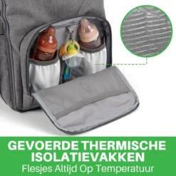 Brisby Slijtvaste Luiertas – Verzorgingstas – Met Buggymontage -Donkergrijs -Happy Horse Winkel 1200x1200 1101