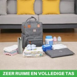 Brisby Slijtvaste Luiertas – Verzorgingstas – Met Buggymontage -Donkergrijs -Happy Horse Winkel 1200x1200 1103