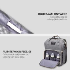 Buxibo 2-in-1 Luier- En Verzorgingstas - Inclusief Verschoon Matje - Baby Rug Tas Met Isoleervak - Diaper Backpack Bag - Reis Rugzak Inclusief Buggy En Kinderwagen Haken - Grote Capaciteit - -Happy Horse Winkel 1200x1200 1115