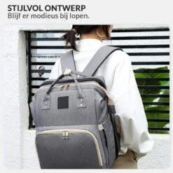 Buxibo 2-in-1 Luier- En Verzorgingstas - Inclusief Verschoon Matje - Baby Rug Tas Met Isoleervak - Diaper Backpack Bag - Reis Rugzak Inclusief Buggy En Kinderwagen Haken - Grote Capaciteit - -Happy Horse Winkel 1200x1200 1116