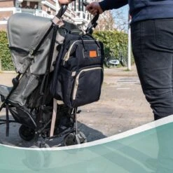 Luiertas Rugzak - Monx Luiertas Verzorgingstas Met Uitklapbaar Babybedje - Overzichtelijke Luierrugzak Extra Buggy En Kinderwagen Haken Inclusief Geïsoleerde Flessenhouder - Zwart -Happy Horse Winkel 1200x1200 1130