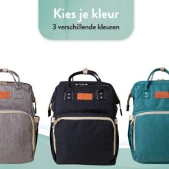 Luiertas Rugzak - Monx Luiertas Verzorgingstas Met Uitklapbaar Babybedje - Overzichtelijke Luierrugzak Extra Buggy En Kinderwagen Haken Inclusief Geïsoleerde Flessenhouder - Zwart -Happy Horse Winkel 1200x1200 1131