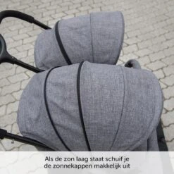 ABC Design Duo Kinderwagen Twin Circle Line - Inclusief Regenhoes - Woven Graphite -Happy Horse Winkel 1200x1200 1206