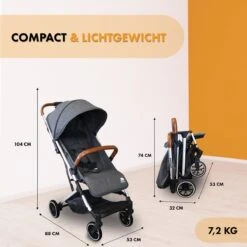 Deryan Rolo Luxe Lichtgewicht Buggy - Grijs -Happy Horse Winkel 1200x1200 1285