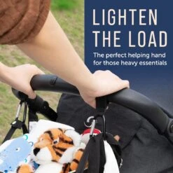 BOTC Kinderwagen Tassenhaakjes - Leer - Haakjes Voor Tassen - Set Van 2 - Leather - Extra Stevig - Buggy Haakjes - Zwart -Happy Horse Winkel 1200x1200 1314