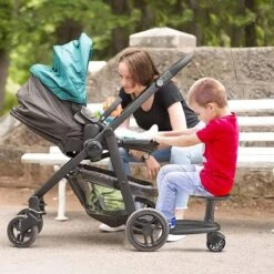 Merkloos Happyment® Universeel Meerijdplankje - Met Zitting - Voor Kinderwagen - Buggyboard - Zwart -Happy Horse Winkel 1200x1200 1330