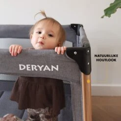 Deryan Luxe Campingbed Compleet - 120x60cm - Bodemverhoger - Verschoonblad - Opbergmand - Grijs -Happy Horse Winkel 1200x1200 1367