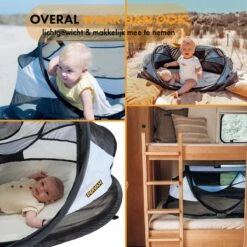 Deryan Baby Luxe Campingbedje – Inclusief Zelfopblaasbare Matras - Blue -Happy Horse Winkel 1200x1200 1391