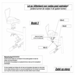 Velo Zadel Op Stang Model 2 - Voor Herenfiets - Met 2 Dunne Stangen -Happy Horse Winkel 1200x1200 1408