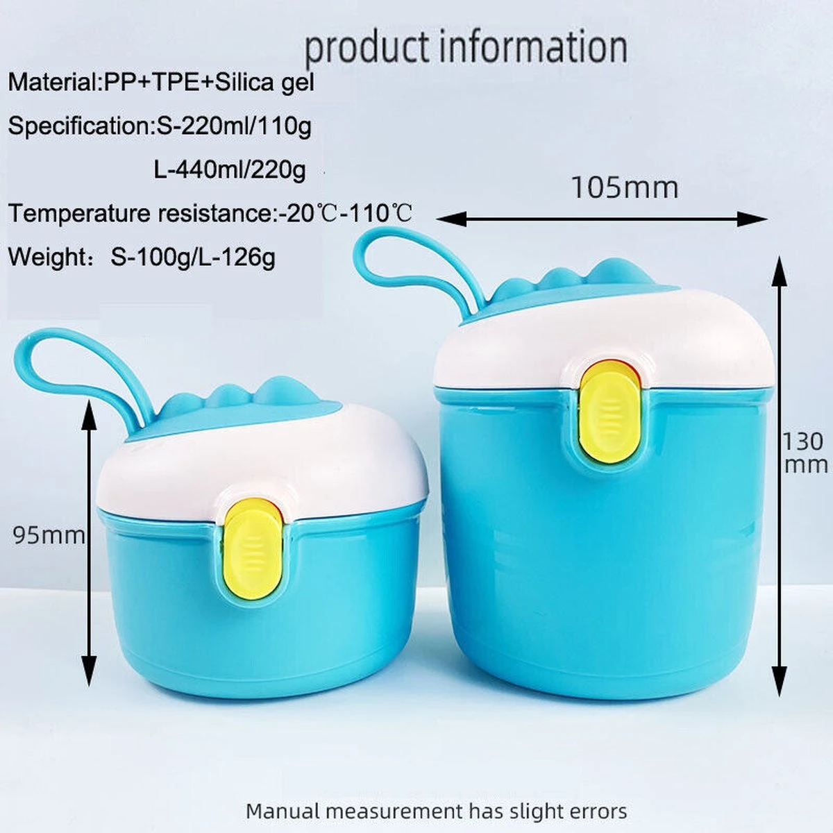 Babyvoeding Dispenser - Baby Melkpoeder Doseer Box - Reisbox - Opbergdoos Voor Voeding - Dispenser Met Schep 440ML - Paars 15 Babyvoeding Dispenser - Baby Melkpoeder Doseer Box - Reisbox - Opbergdoos Voor Voeding - Dispenser Met Schep 440ML - Paars - Afbeelding 13