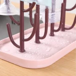 Merkloos Baby Flessen Droogrek - Afdruiprek Met Lekbak - Afwasrek - Baby Flesjes Droogrek - Flessenrek - Kraamcadeau - Baby Cadeau - Roze -Happy Horse Winkel 1200x1200 15