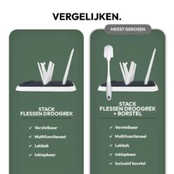 STACK Flessen Droogrek | Zwart - Geschikt Voor Flessen En Doppen - Droogrek Voor Flessen - Baby Flessenrek - Afdruiprek Baby - Drying Rack - Babyfles Droogrek - Afdruiprek Fles Met Lekbak - Afdruiprek - Babyflessen - Flessenrek -Happy Horse Winkel 1200x1200 153