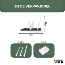 STACK Flessen Droogrek | Zwart - Geschikt Voor Flessen En Doppen - Droogrek Voor Flessen - Baby Flessenrek - Afdruiprek Baby - Drying Rack - Babyfles Droogrek - Afdruiprek Fles Met Lekbak - Afdruiprek - Babyflessen - Flessenrek -Happy Horse Winkel 1200x1200 154