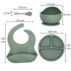 Baby-V® 4 Delig Siliconen Kinderservies Set Met Zuignap - Kinderbord Met Vakjes - Vaatwasserbestendig - Siliconen Servies Baby Met Zuignap - Kinderserviesset - Groen 23 Baby-V® 4 Delig Siliconen Kinderservies Set Met Zuignap - Kinderbord Met Vakjes - Vaatwasserbestendig - Siliconen Servies Baby Met Zuignap - Kinderserviesset - Groen -Happy Horse Winkel 1200x1200 1552