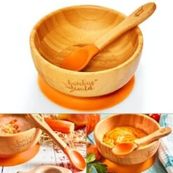 Bambuswald© Ecologische Zuignap Kom Incl. Lepel Voor Baby's & Peuters | 100% Duurzame Kom Gemaakt Van Bamboe - Stabiele Voeding Kom Servies Set Voor Kinderen Borden Baby's -Happy Horse Winkel 1200x1200 1566