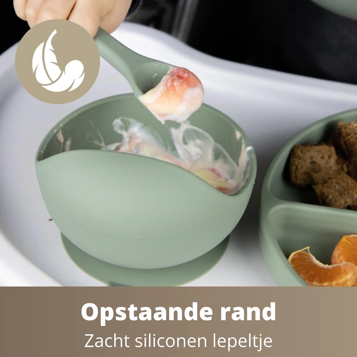 Ik Ben Zo Mooi Onbreekbaar Siliconen Kinderservies Met Zuignap Bordje Voor Baby En Peuter - Set Van 5 Stuks - Doeskin Zand 9 Ik Ben Zo Mooi Onbreekbaar Siliconen Kinderservies Met Zuignap Bordje Voor Baby En Peuter - Set Van 5 Stuks - Doeskin Zand - Afbeelding 8