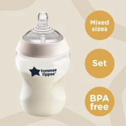Tommee Tippee Closer To Nature - Flessen Starterpakket Voor Pasgeboren Baby's - Tepelspenen Met Anti-koliek Ventiel - Gemengde Maten - Multi -Happy Horse Winkel 1200x1200 243