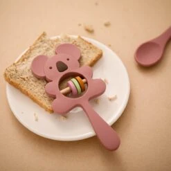 Merkloos Bijtring - Rammelaar - Babys - Speelgoed - Babyspeelgoed - Kraamcadeau - Siliconen - BPA Vrij - Roze -Happy Horse Winkel 1200x1200 278