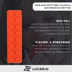 Bijtketting - Kauwketting | Bouwblokje Patroon Oranje -Happy Horse Winkel 1200x1200 362