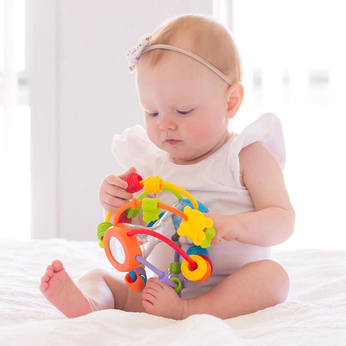 Playgro Speel En Leerbal - Grijp- En Bijtspeelgoed - Klikklak Geluiden - Spiegeltje - Kralen - Cilinder Met Rattelende Ballen 8 Playgro Speel En Leerbal - Grijp- En Bijtspeelgoed - Klikklak Geluiden - Spiegeltje - Kralen - Cilinder Met Rattelende Ballen - Afbeelding 6