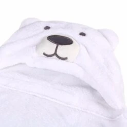 Merkloos Witte Beer Baby Badcape Met Capuchon - Wikkeldeken - Fleece Deken - Kraamcadeau -Happy Horse Winkel 1200x1200 486