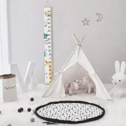 Vitamo Groeimeter Giraf & Co - Dieren - Canvas Stof En Hout - Kinderkamer Decoratie - Babykamer Accessoires - Wanddecoratie - Kraamcadeau -Happy Horse Winkel 1200x1200 497