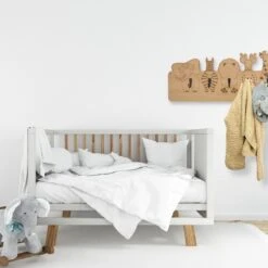 Jooba® Kinderkapstok Voor Kinderkamer - 6 Metalen Haken - XL - Hout -Wandkapstok - Kapstok Met Dieren - Met Bevestigingsmateriaal -Happy Horse Winkel 1200x1200 511