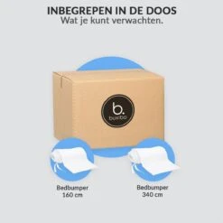 Buxibo - Baby Bed Omrander - Bedbumper - Hoofdbeschermer - Set Van 2 - 340x30cm & 160x30cm -Happy Horse Winkel 1200x1200 637