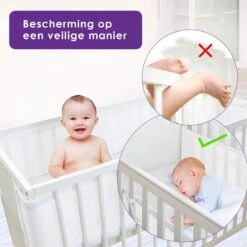 ADSafety - Baby Bed Omrander - Bedbumper - Hoofdbeschermer - Set Van 2 - 340x30cm & 160x30cm -Happy Horse Winkel 1200x1200 667