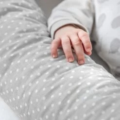 Fillikid Bedbumper 190 X 9 Cm Bedomrander Ledikant - Grijs Wit Stippen -Happy Horse Winkel 1200x1200 678