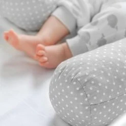 Fillikid Bedbumper 190 X 9 Cm Bedomrander Ledikant - Grijs Wit Stippen -Happy Horse Winkel 1200x1200 679