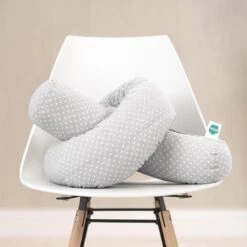 Fillikid Bedbumper 190 X 9 Cm Bedomrander Ledikant - Grijs Wit Stippen -Happy Horse Winkel 1200x1200 682