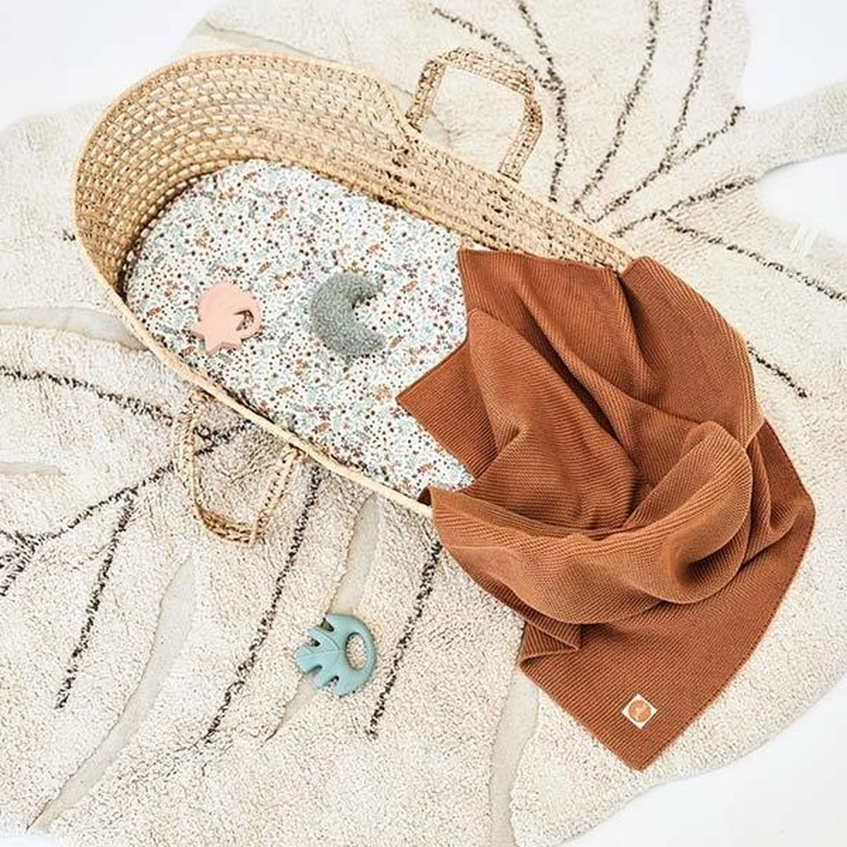 Jollein Baby Deken Wieg 75x100cm Basic Knit - Caramel 9 Jollein Baby Deken Wieg 75x100cm Basic Knit - Caramel - Afbeelding 7