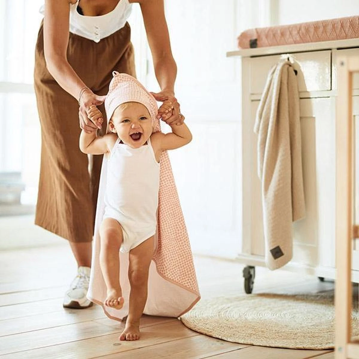 Jollein Baby Deken Wieg 75x100cm Teddy Bliss Knit - Nougat 10 Jollein Baby Deken Wieg 75x100cm Teddy Bliss Knit - Nougat - Afbeelding 8