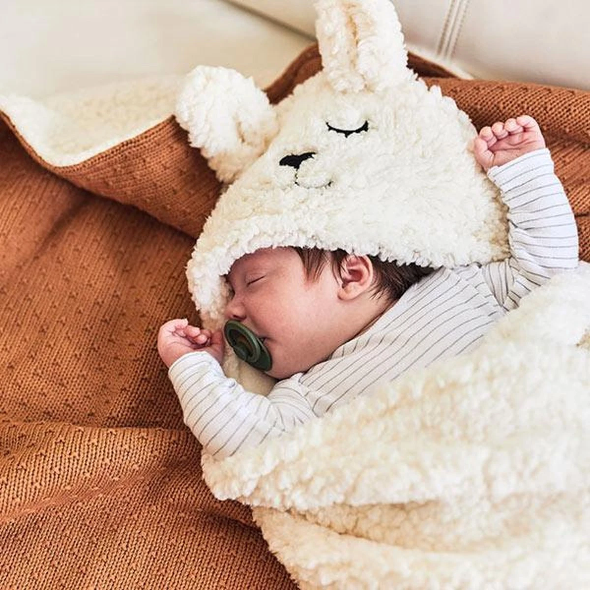 Jollein Baby Deken Wieg 75x100cm Teddy Bliss Knit - Caramel 19 Jollein Baby Deken Wieg 75x100cm Teddy Bliss Knit - Caramel - Afbeelding 17