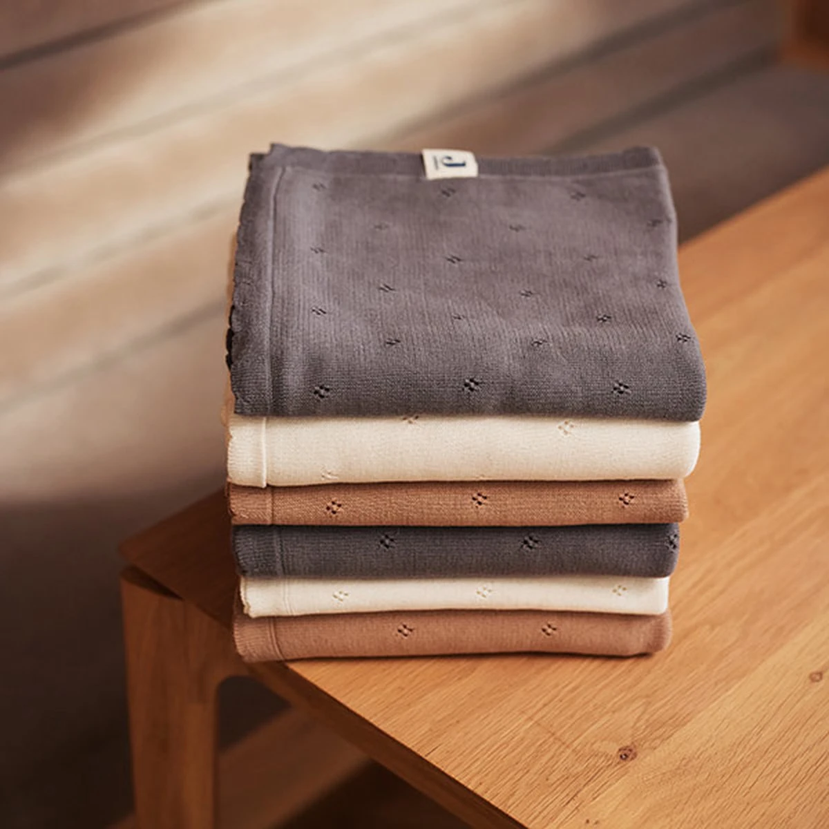 Jollein Baby Deken Wieg 75x100cm Pointelle - Biscuit 8 Jollein Baby Deken Wieg 75x100cm Pointelle - Biscuit - Afbeelding 6